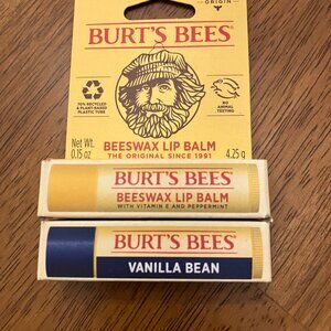 Burt’s Bees Lip Balm Duo – Beeswax & Vanilla Bean